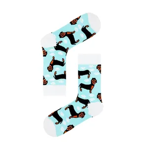 Breathable Unisex Colorful Ankle <b>Socks</b> with Multiple Dog Pattern for Daily Use - Product Image 1