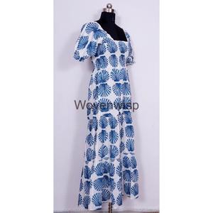 Nouvel été décontracté coton Maxi robe imprimé fleuri à manches courtes taille naturelle-Sexy fête porter 6XL sur mesure pour les mariages - Product Image 3