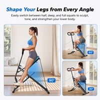 R07 Appareil d'entraînement aux squats pliable, très populaire, pour fessiers et quadriceps, avec 3 bandes de résistance, pour usage domestique