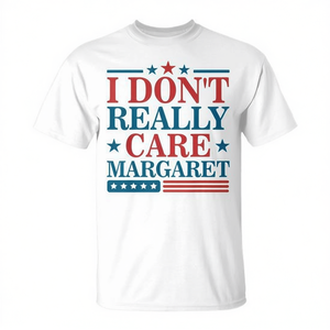 No me interesa en realidad la camiseta minimalista con la bandera de Estados Unidos de Margaret - Product Image 2