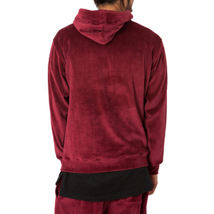 Mens Sportswear Tracksuit 2 Piece Loose Zip up Jacket and Pants Sweatsuit Set Custom Embroidery Men <b>Velvet</b> Jogger Sets - Product Image 4