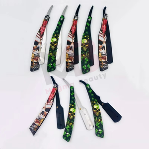 Navaja de Afeitar Recta de Acero Inoxidable de Alta Calidad para Hombre, con Mango Reemplazable, Plegable, para Barbería - Product Image 6