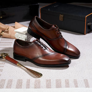Zapatos de Vestir de Cuero de Lujo para Hombre 2026, Calzado Formal Elegante de Cuero de Grano Completo de Alta Gama para Negocios, Bodas y Fiestas - Product Image 1