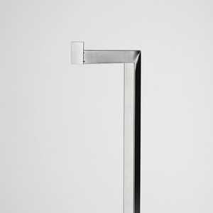 Meuble de salle de bain chromé, porte-papier toilette et brosse, design italien blanc, sur pied - Product Image 3