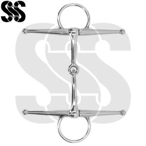 Bocados de entrenamiento para caballos de alta resistencia, de acero inoxidable, con boquilla lisa, para uso diario, personalizables al por mayor, con mordaza completa. - Product Image 5