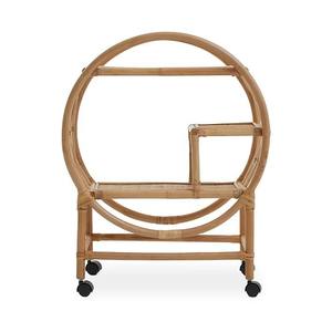 Carrito de Bar Circular de Ratán Único en Oferta, Diseño de Carrito de Servicio, Muebles Sostenibles al por Mayor para Hoteles, Bares y Restaurantes - Product Image 1