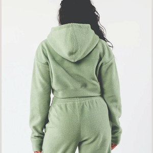 ชุดเซ็ต 2 ชิ้น เสื้อคอเต่าแขนยาวผ้าคอตตอน/โพลีเอสเตอร์สำหรับผู้หญิง พร้อมกางเกงขายาวทรงหลวม ระบายอากาศได้ดี - Product Image 4