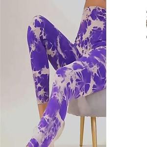 High Waist <b>Women's</b> Custom Workout <b>Leggings</b> Seamless Yoga Pants with Solid <b>Pattern</b> for Fitness Gym Use for Adults - Product Image 6