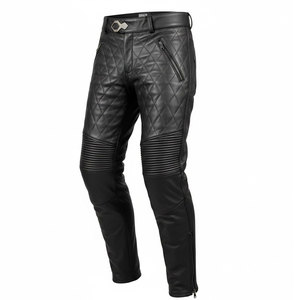 Vêtements de moto en cuir de haute qualité pour hommes, pantalon respirant et flexible avec des caractéristiques de sécurité, utilisation durable en toutes saisons - Product Image 1