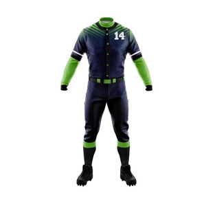 Ensemble d'uniformes de baseball respirants et à séchage rapide personnalisés pour une utilisation en équipe, tissu en polyester 100% de haute qualité, pantalon de jersey, vêtements de sport durables - Product Image 2