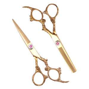 มีดโกนมังกรทองสำหรับมืออาชีพกรรไกรตัดผมและผอมบาง - Product Image 2