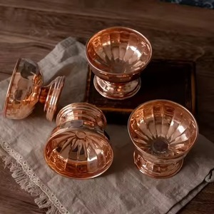 Tazón de Servir de Cobre Brillante para Servir Postres con Estilo, Vajilla de Diseño para Fiestas, Apto para Lavavajillas - Product Image 6