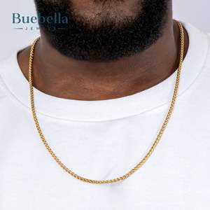 Venta caliente 925 plata esterlina 18K chapado en oro 3mm Franco cadena Premium hombres collares regalo - Product Image 1