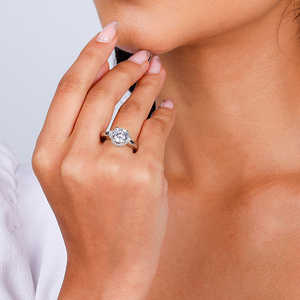 แหวนเงินคุณภาพดีของสะสมความรู้สึกเครื่องประดับผู้หญิงที่สง่างามแหวนเงินทันสมัยเหมาะสำหรับเป็นของขวัญงานเลี้ยงวันครบรอบวันเกิด - Product Image 1