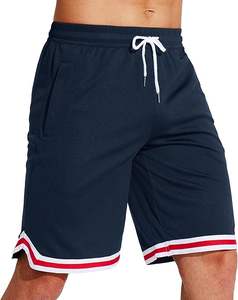 Short en maille de polyester de taille plus personnalisé basique pour l'été athlétique entraînement Gym Joggers avec motif solide avec logo personnalisé - Product Image 1