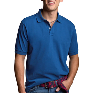 Vente en gros de nouveaux t-shirts polo décontractés pour hommes 100% coton couleurs personnalisées longs polos anti-rides à manches courtes de haute qualité - Product Image 1