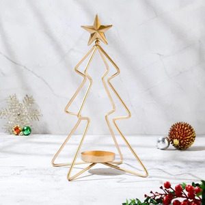 Bougeoir d'arbre de Noël Décor de fête pour l'ambiance de vacances Bougeoir d'arbre de Noël de vacances - Product Image 4