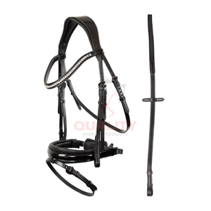 ชุดบังเหียนและสายจูงม้าแบบอังกฤษ ทำจากหนังฟูลเกรน ทนทาน เหมาะสำหรับใช้งานกลางแจ้ง พร้อมปรับขนาดได้ - Product Image 4