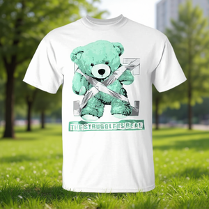 T-shirt unisexe adulte vert menthe à manches courtes et col rond, impression numérique, vêtement promotionnel - Product Image 3