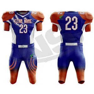 เสื้อเจอร์ซีย์ทีมฟุตบอลอเมริกันเครื่องแต่งกายกีฬาเสื้อทีมฟุตบอลโพลีเอสเตอร์สั่งทำได้ - Product Image 1