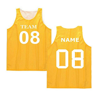 Maillot de basket-ball personnalisé gilet de sport réversible ajouter n'importe quel numéro de nom d'équipe maillot personnalisé pour hommes - Product Image 6