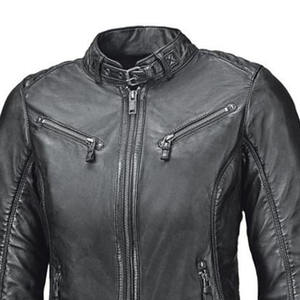 Vente en gros veste de motards en cuir personnalisée pour femmes avec fermetures éclair détaillées-couleur noire-veste de motards en cuir personnalisée pour femmes - Product Image 6