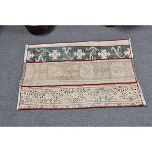 Tapis en laine turque Vintage de 1,8x2,8 pieds, technique de tissage plat, beige et noir, pour décoration de salon, largeur 4m, latex - Product Image 3