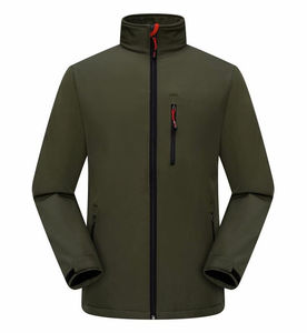 <b>Men's</b> Waterproof <b>Hooded</b> Breathable Plain Dyed Softshell Workwear Jacket - Product Image 3