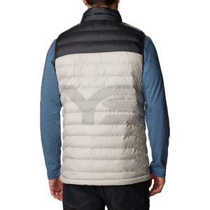Veste d'hiver décontractée pour hommes grande taille sans manches fermeture à glissière imperméable coupe-vent respirant tissu de laine brodé enduit - Product Image 2