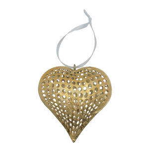 Corazón Decorativo de Metal de Diseño Superior, Color Dorado con Lámina de Oro, para Decoración de Paredes, Hecho a Mano y Personalizado al por Mayor - Product Image 1