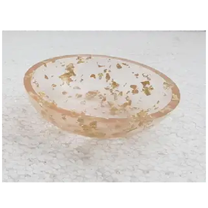 Juego de vajilla de cristal de color personalizado, multisombreado cuenco de resina de diseño, vajilla natural de alta calidad para uso en fiestas de hotel, novedad - Product Image 2