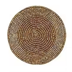 Juego de posavasos con cuentas de diseño Floral, cuentas de vidrio azul, poliéster para decoraciones de boda, artesanías, bordado MD, costura - Product Image 6