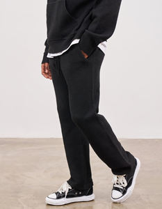 Conjunto de sudadera y pantalones de chándal acampanados de gran tamaño con cintura elástica de algodón 100% de alta calidad - Product Image 6