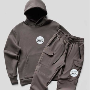 Mens Tracksuits 2 Piece Set Tactical Cargo Hoodie and Sweatpants Sets Sweatsuit <b>Athletic</b> Jogging Suits Casual Outfits - Product Image 1