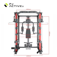 PINJIAN Appareil de Musculation Smith Multifonctionnel pour Usage Commercial, Équipement de Musculation Complet pour Salle de Sport à Domicile