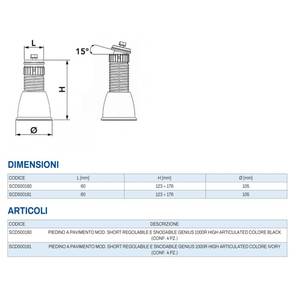 Patas de Suelo Cortas Ajustables y Articuladas Genius 1000r para Sistemas de Aire Acondicionado con Bomba de Calor Tecnosystemi, Piezas para Sistemas HVAC - Product Image 4