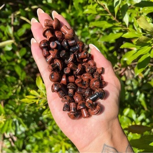 Antique Handmade <b>Crystal</b> Mahogany Jasper Mushroom Mascot Natural Gemstone Carved Engraving Semi-Precious Stone <b>Craft</b> for Home - Product Image 3