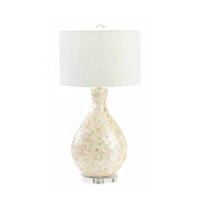 Hot Selling Mother of Pearl Inlay Table <b>Lamp</b> Mosaic Design No <b>Shade</b> Decorative Nightstand <b>Lamp</b> Electric Home Wedding Decor - Product Image 2