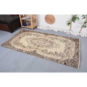 พรมวินเทจ ขนาด 3.7x6.7 ฟุต พรมตุรกี สีเบจ-น้ำตาลลายพราง - Product Image 3