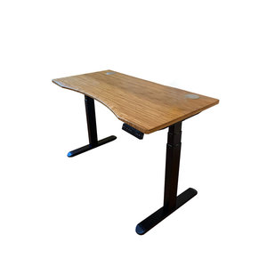Bureau avec pied debout courbé en bambou massif Mobilier de bureau assis-debout au design moderne pour l'immeuble de bureaux et la chambre à coucher - Product Image 1