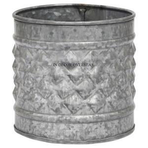 Aspecto llamativo de Metal galvanizado Antiguo Diseñador elegante Tamaño grande Forma redonda Jardín y decoración del hogar Suministros de maceta - Product Image 1