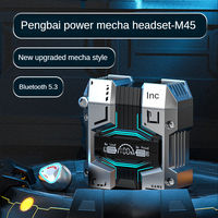 Casque gamer sans fil M45 TWS V5.3 True Wireless Stereo à faible latence avec batterie externe, mini écouteurs sans fil pour jeux et écouteurs intra-auriculaires