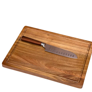 Planche à découper en bois de couleur marron, ustensiles de cuisine, planche à découper pour la viande et les légumes, blocs à découper rectangulaires - Product Image 6