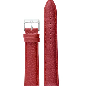 Bracelet de montre intelligent unisexe en cuir rouge de luxe 205 avec boucle en acier inoxydable, souple et réglable, pièces de montre - Product Image 1