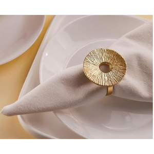 Hotel Restaurant Table <b>Top</b> Round Napkin Ring Napkin Holder Gold Metal Napkin Ring for <b>Christmas</b> Wedding Dinner Table Use - Product Image 2