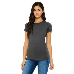 Camiseta de algodón peinado y anillo hilado Airlume 100% para mujer, camisa de hombro con cinta, longitud de cuerpo más larga, 32 onzas, 4,2 oz - Product Image 1