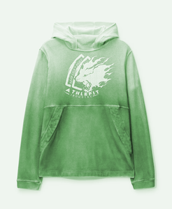 Sweat à capuche vintage 100% coton personnalisé pour hommes délavé au soleil à l'acide double couche cousue hiver teint en plaine et lourd - Product Image 1