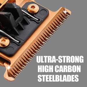 Tondeuse à cheveux professionnelle rechargeable sans fil, lames de rechange en acier inoxydable, réglables, de haute qualité, avec prise US - Product Image 2