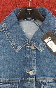Veste en jean réversible matelassée en coton tissé sur mesure, de haute qualité, tendance, écologique, à manches longues, à bouton unique, pour femme, hiver - Product Image 2