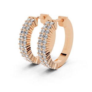 Pendiente clásico de diamantes brillantes para mujer, para mujer, en oro amarillo platino o oro blanco y oro rosa, de la marca de la moda, de la marca, de la marca - Product Image 1